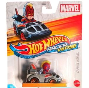 MARVEL × HotWheeLs CAPTAIN MARVEL RACERVERSE, Red + Grey Multi.